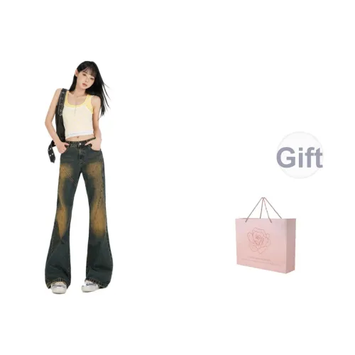 ZAZN Джинсы Женские Винтаж Синий