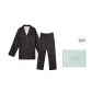 [Gift Box Set]Water Ripple Thin Coral Fleece Men's Clothing Set