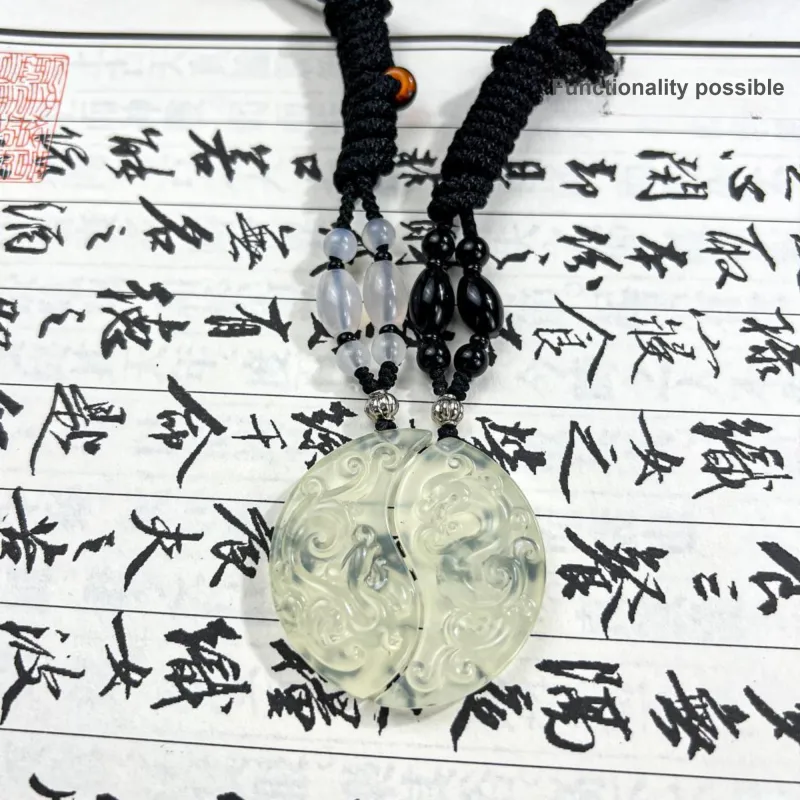 JIAOSHIYU Serpentine Jade Necklaces Unisex-1