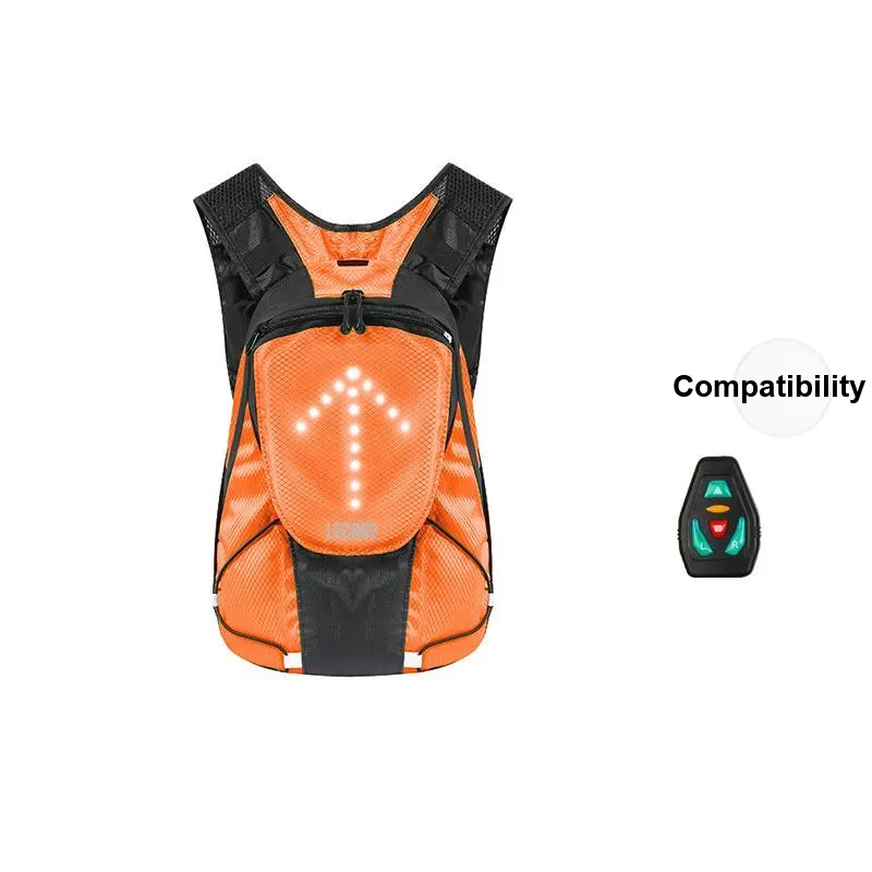LECAGE Polyester Safety Alert Sports Bag Backpack Regular Unisex Orange/Green-0