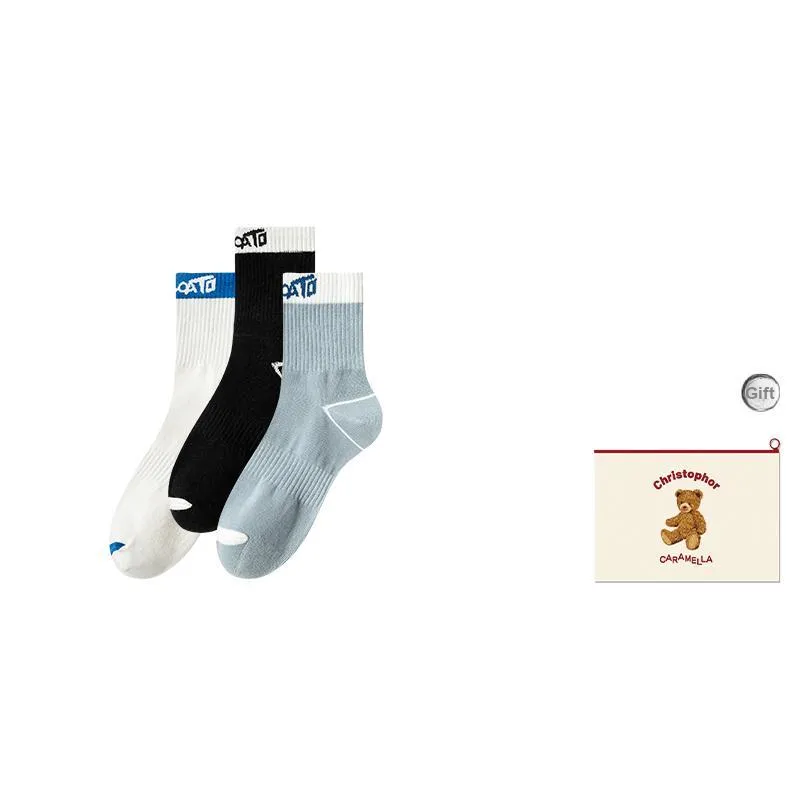 Caramella Mid Calf Socks Men's Shopping Bag Combo Set-7