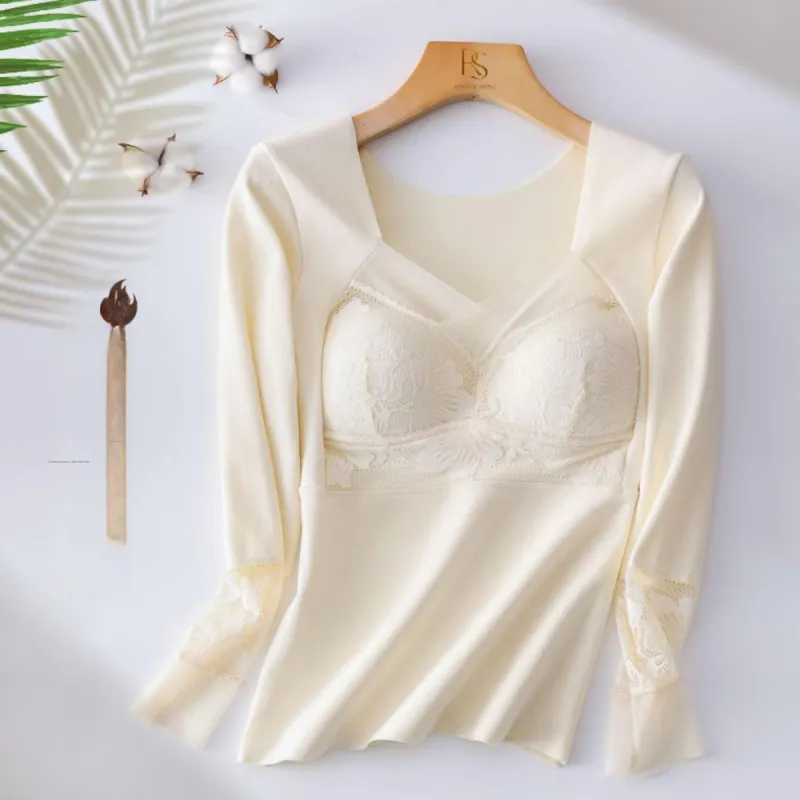 ROMANTIC·SPRING Thermal Tops Women's-5