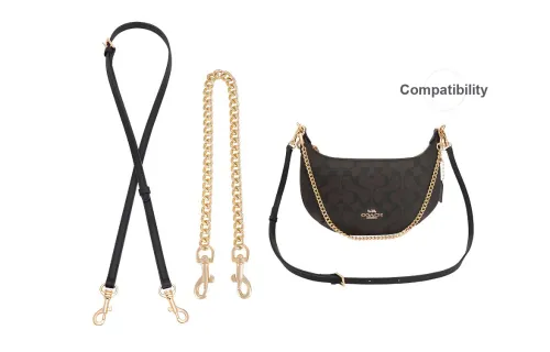 GUYI Alloy Metal Bag Accessory Microfiber Women's Gold Tone