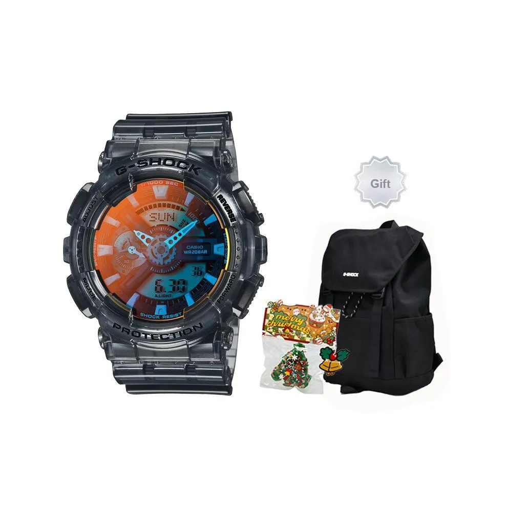 CASIO Подарочная коробка Ограниченная серия POIZON Ограниченная серия Коробка Кварцевый механизм Смольный ремешок Часы Унисекс Синий циферблат