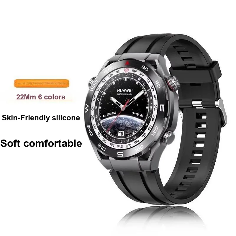FZRT Huawei Compatibility Watch Band 22mm Liquid Silicone Strap Silicone Material-3