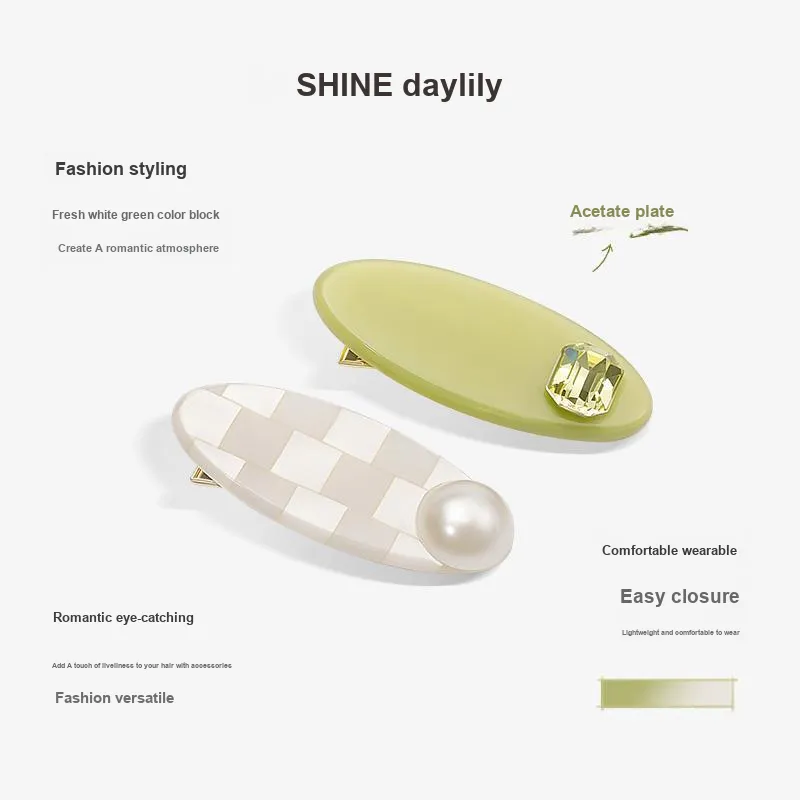 SHINE Spring To Summer Collection Plate Hair Clips Women's-5