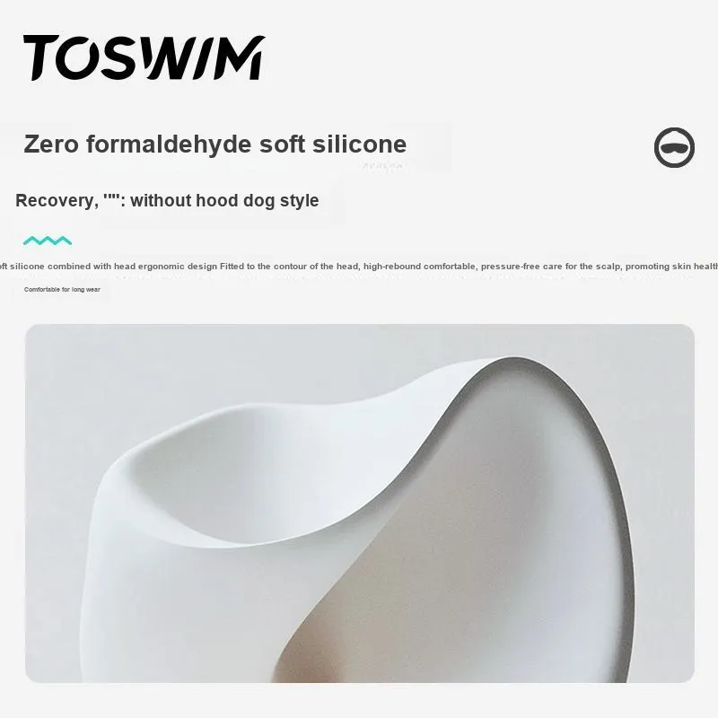 TOSWIM Swimming Caps Silicone Swim Women's-3