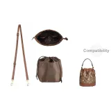 Brown Adjustable 90-120cm Shoulder Strap+Liner Set