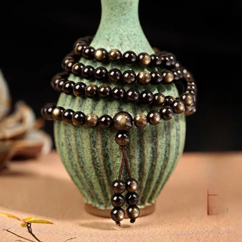 EADDA JEWELRY Natural Obsidian Bracelets Unisex-3
