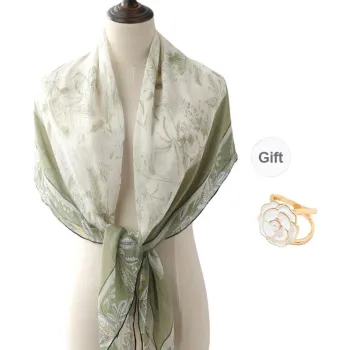 NAME.S 100% Mulberry Silk Silk Scarves Women's Gift Box Set