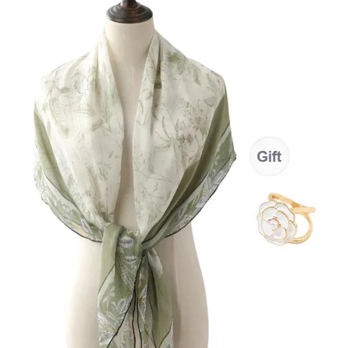 NAME.S 100% Mulberry Silk Silk Scarves Women's Gift Box Set