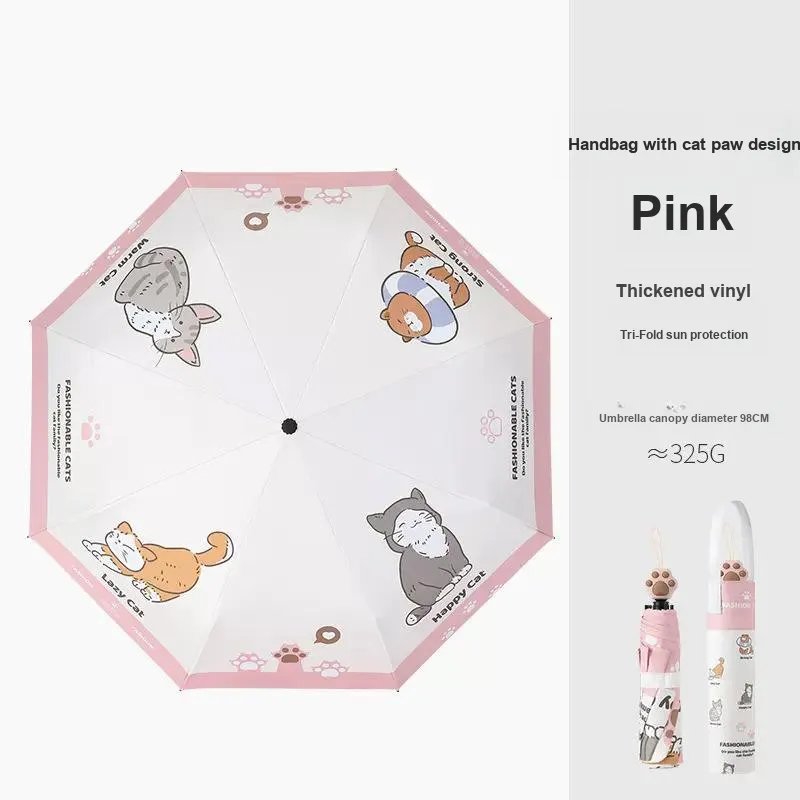 Toureba Umbrellas Beige Black Pink-7