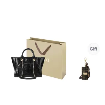 SADI Cow Leather One Shoulder Handbag Women's Black