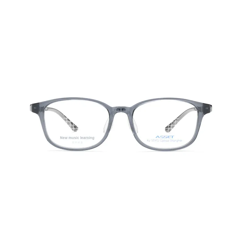 SEIKO Square Eyeglass Frames Kids' Gray-1