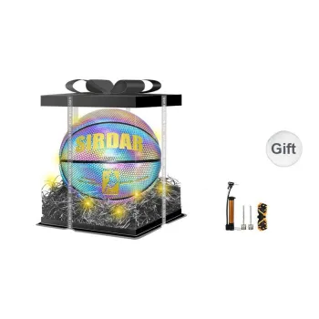 SIRDAR Synthetic Leather Basketball Rainbow Honeycomb Style Standard Size 7 Indoor Outdoor Universal Unisex