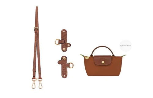 Lan Bao Fan Bag Accessories Cognac Lengxiang Dumpling Bag With Non-Destructive Transformation Buckle+Cowhide Shoulder Strap