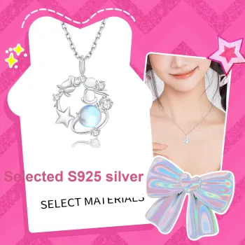Barbie 925 Sterling Silver Necklaces Unisex