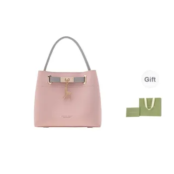 VANESSA HOGAN Monogram Cow Leather Bucket Bag Handbag Shoulder Bag Crossbody Bag Medium Size Women's Multicolor