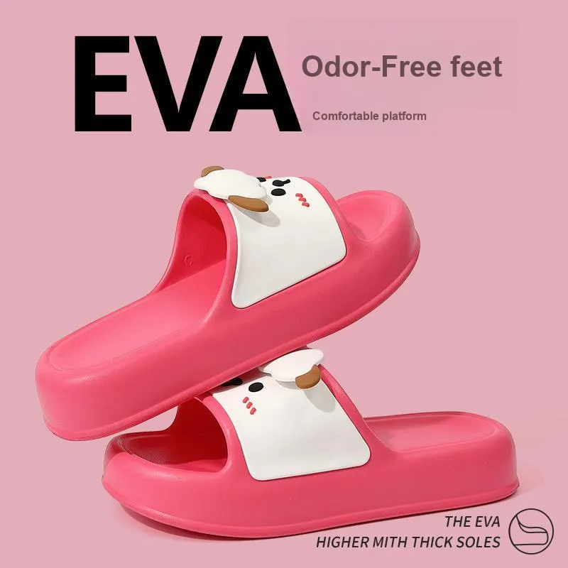 Foot Recreation Summer Comfortable Soft Noise Reducing Cute Lamb Slippers, Home Slippers, Couple Same Style-8
