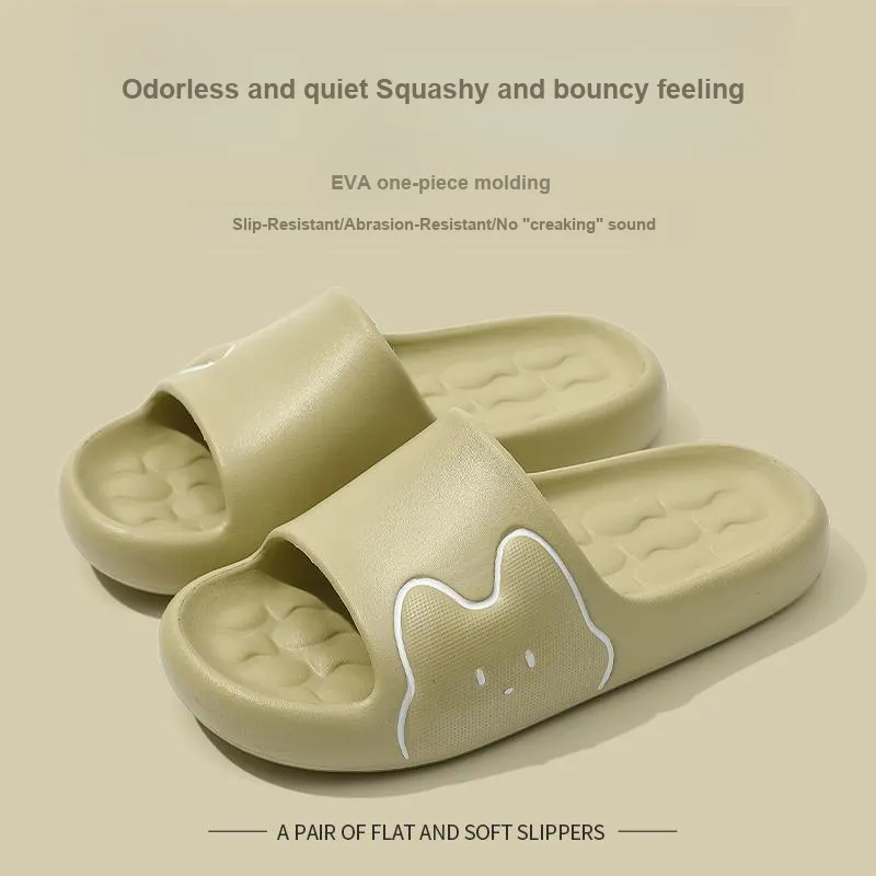 Foot Recreation Men And Women's Slippers Summer Home Indoor Bathing Slip Resistant Slippers-5