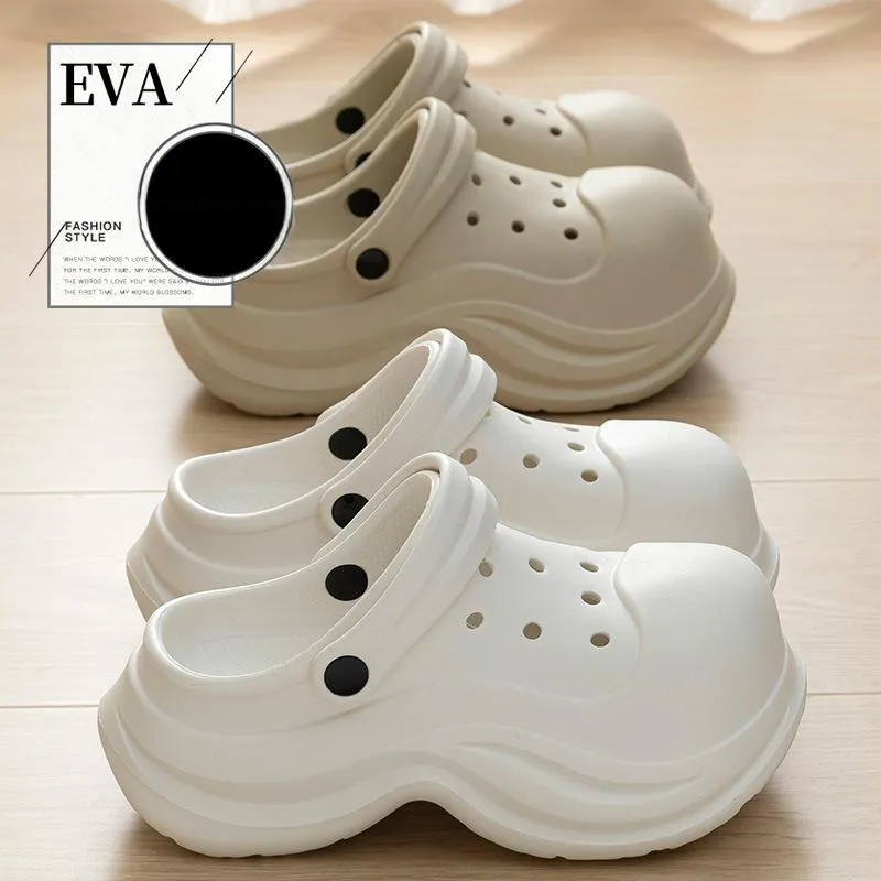 Lighthearted Malan Clogs Platform Beach Bag Outerwear Women's Head Cool Slippers Trendy-2