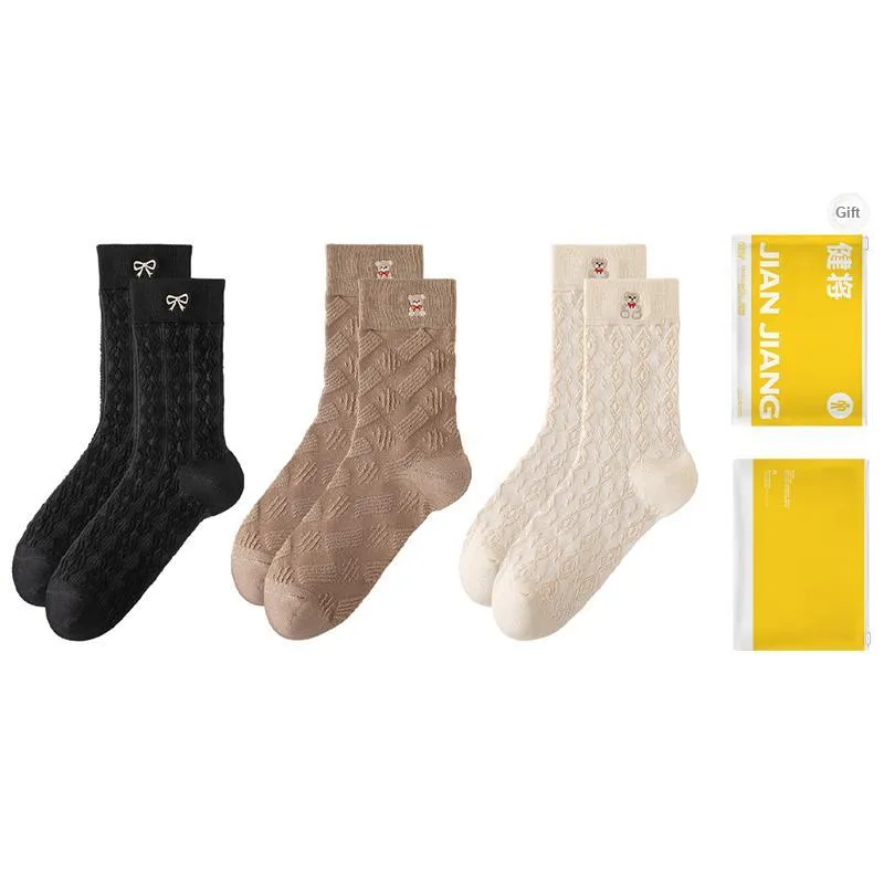 Master Mid Calf Socks Women's Shopping Bag Combo Set-7