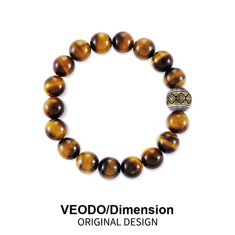 VEODO Natural Tiger's Eye Stone Bracelets Unisex-2