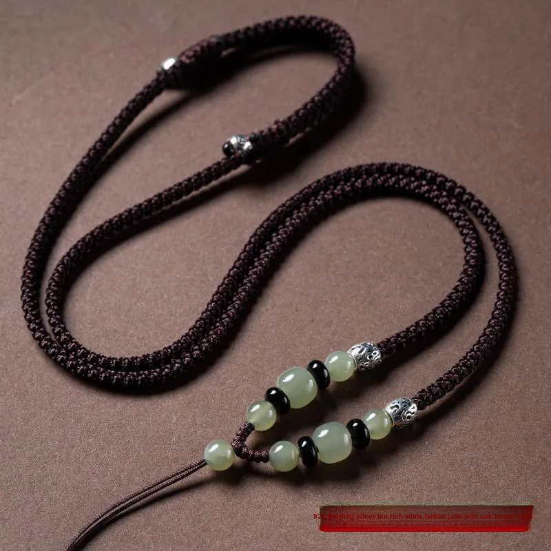 Andaozi Hetian Jade Necklaces Green Jade Unisex-7