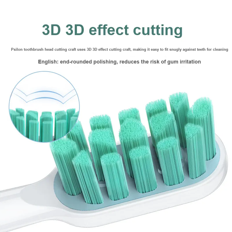 EIYEAH Compatible With Xiaomi T300/T500m Home Lite Toothbrush Heads Adults Unisex Hair Cleaning All Replacement-12