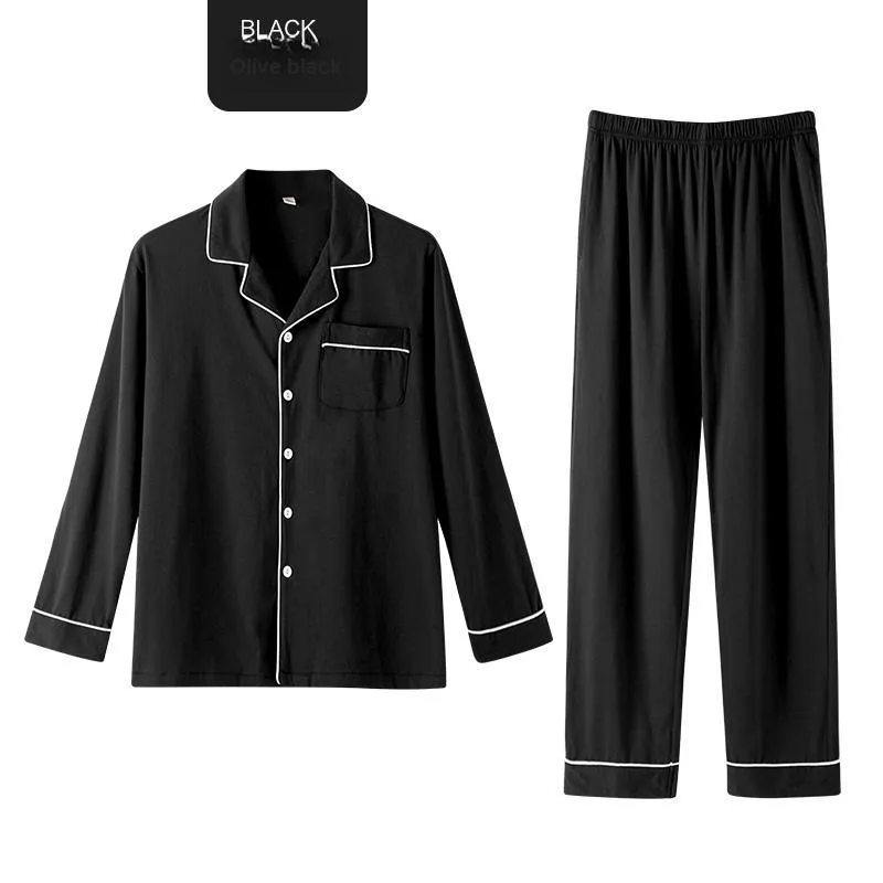 ZAO FU NIAO Pajama Set Men's Olive Black-1