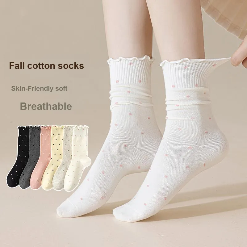 MIIOW Mid Calf Socks Women's 5 Pack-1