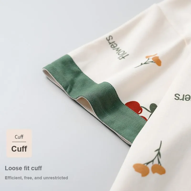 The Story Of The Flower Season Pajama Set Women's Apricot-2