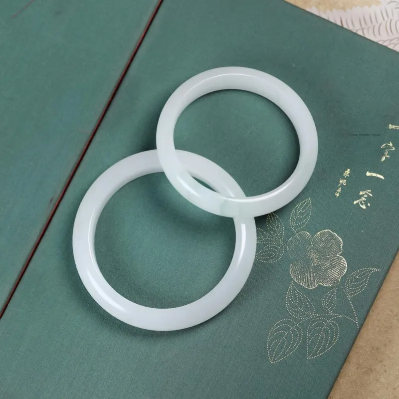 Artisan Lock Heart Jade Tianshan Jade Jade Bangles Women's-9
