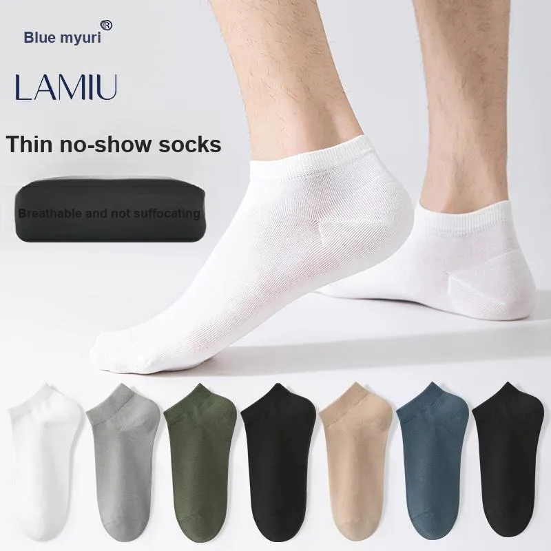 Lan Miao No Show Socks Men's Shopping Bag 5 Pack-16