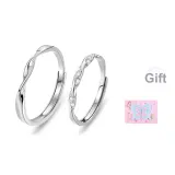 [S999 Fine Silver]Mobius Couple Rings