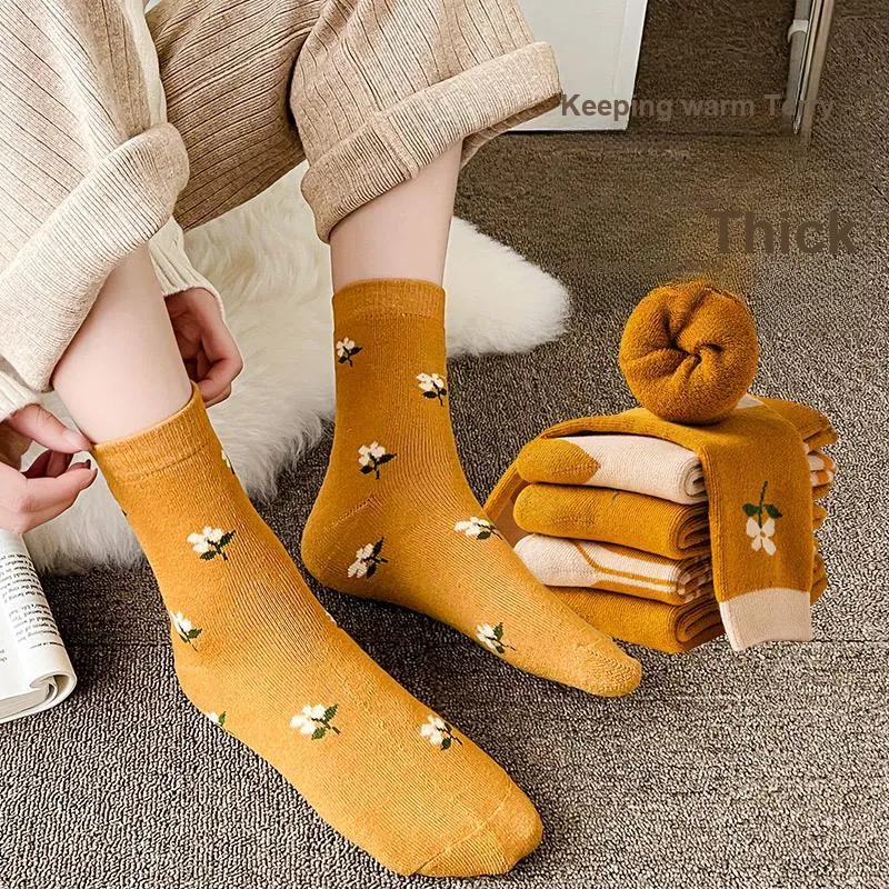 YUZHAOLIN Mid Calf Socks Women's Combo Set-4
