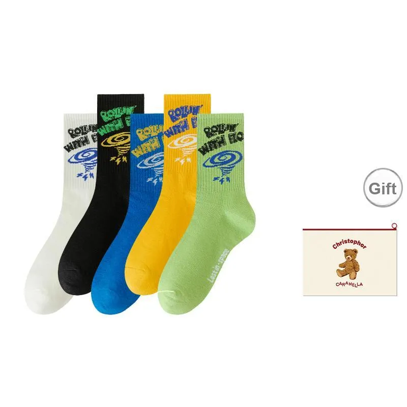 Caramella Mid-Calf Socks Men's Shopping Bag Combo Set-8