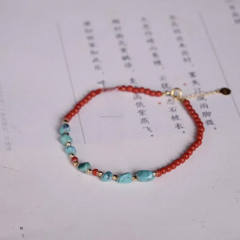 TIANTAISHAN Southern Red Agate Valuable Jade Bracelet Unisex-1