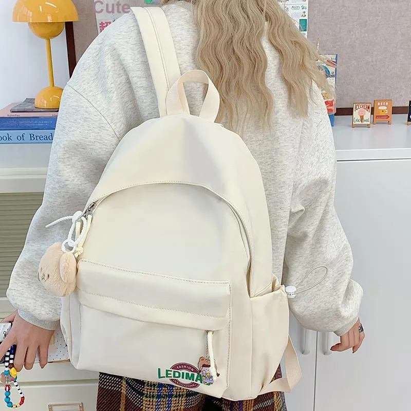 SURELAPTOP Nylon Fabric Backpack Unisex Multicolor-4