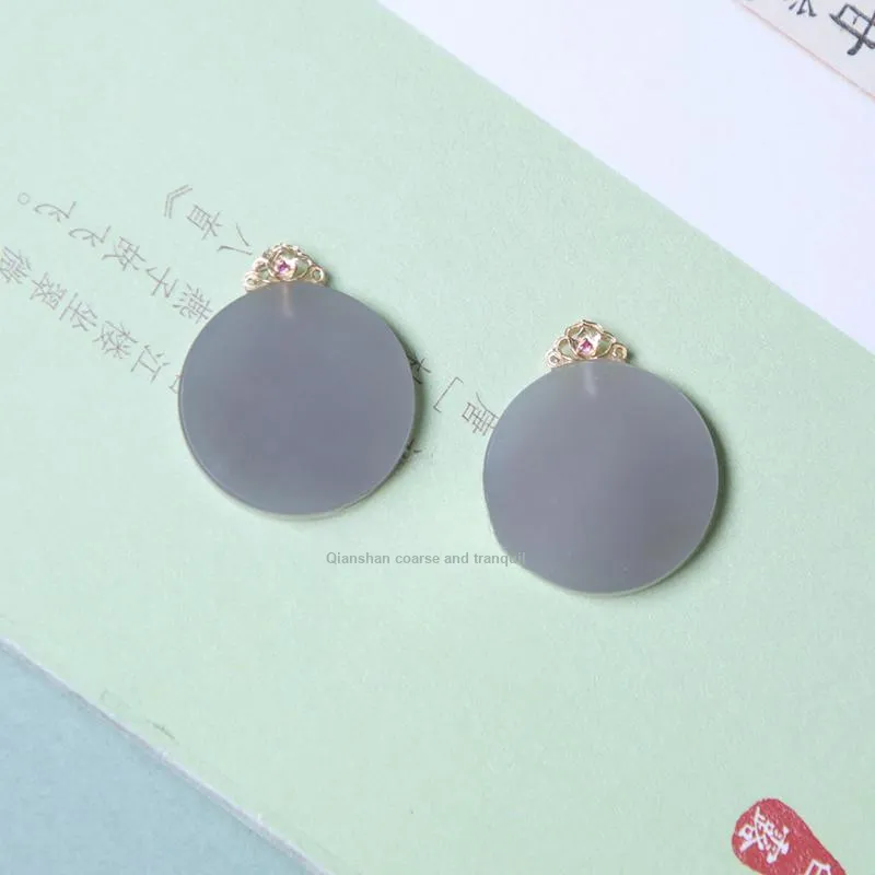 Ingenuity Hetian Jade Pendants Smoky Purple Unisex-4