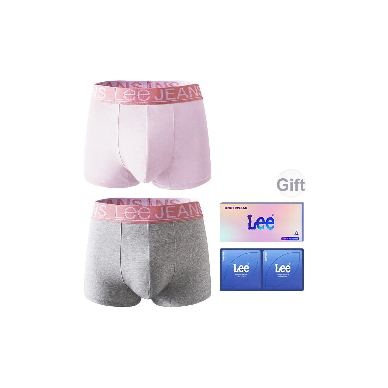 Lee совместный бренд модель Classic 101 Боксер-брюки Мужской 2 упаковки