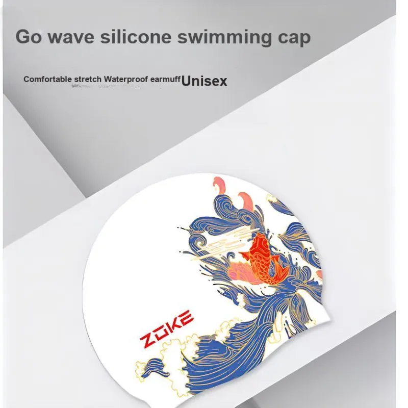 ZOKE Swimming Caps Unisex White-1