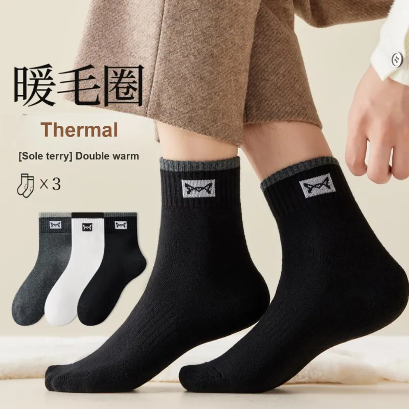 MIIOW Mid Calf Socks Men's 3 Pack-14