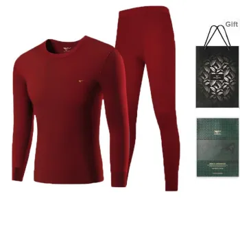 SEPTWOLVES Thermal Set Men's Gift Box Set Burgundy