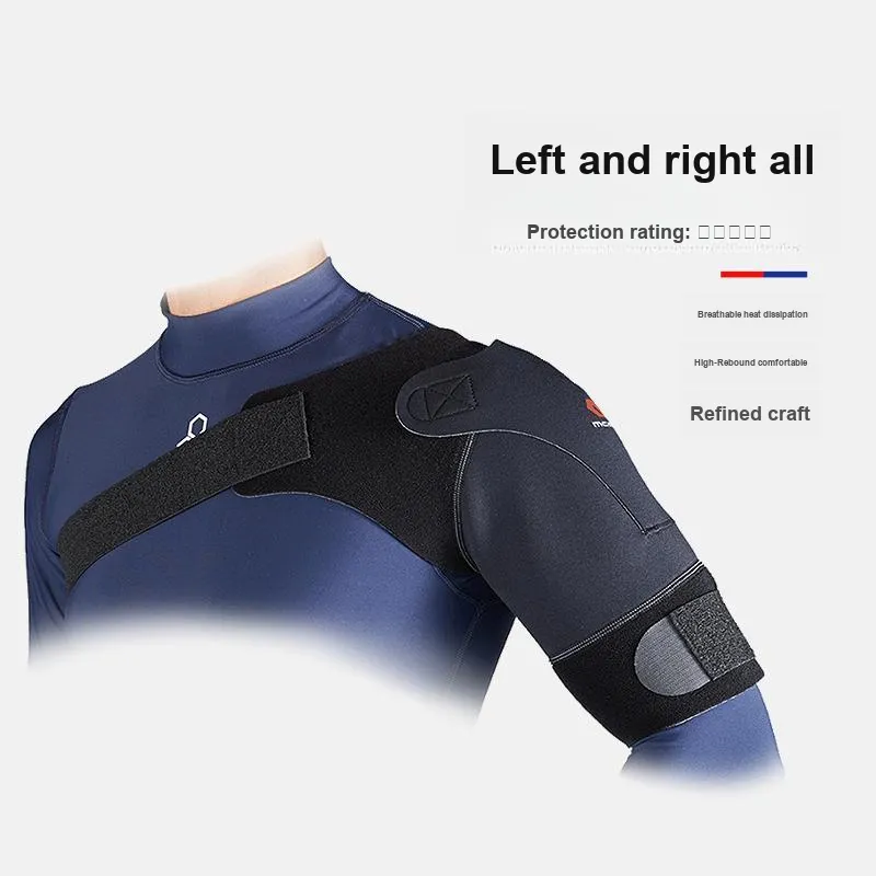 McDavid Basketball Soccer Badminton Fitness Tennis Shoulder Pads Protective Warmth Black Nylon Neoprene Unisex-3