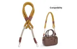 Brown Yellow Woven Strap with Underarm Carrying Style