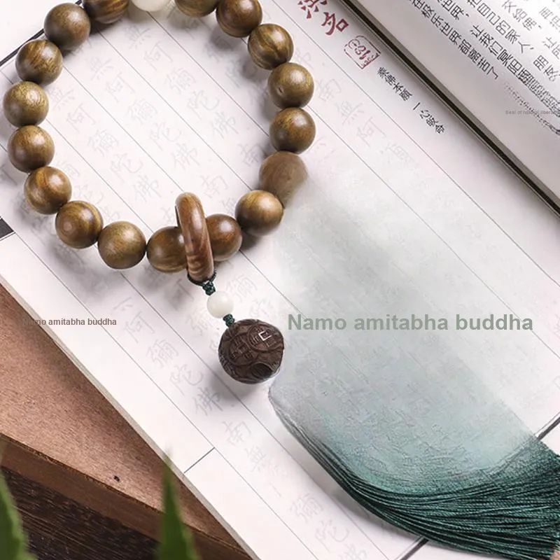 Zhiyi Green Sandalwood Bracelets Unisex-5