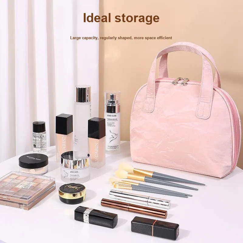 Gentle Welcome Shell Makeup Bags Large Capacity Partitioned Storage-2