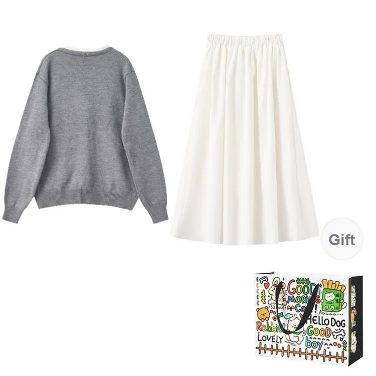 Dippanis Two Piece Skirt Sets Women's-1