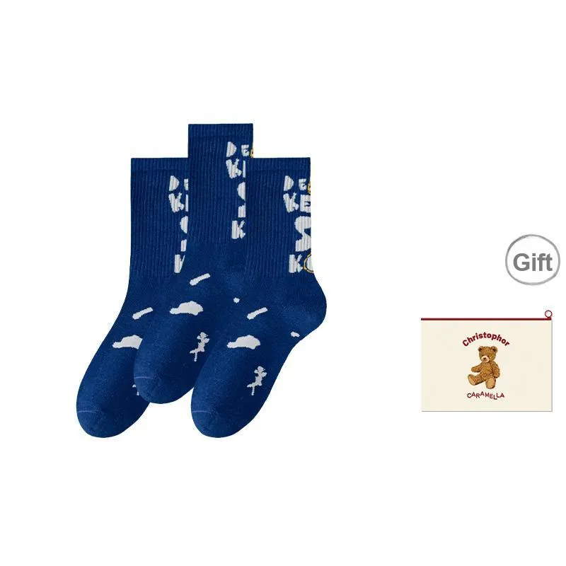Caramella Mid-Calf Socks Men's Shopping Bag Combo Set-16